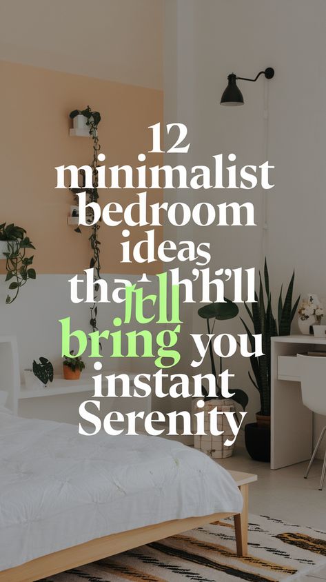 12 Minimalist Bedroom Ideas That'll Bring You Instant Serenity (You Won't Believe #5!) Practical Bedroom Ideas, Minimalist Small Bedroom Ideas, Furniture For Small Bedrooms, Calm Room Ideas, Small Bedrooms Ideas, Simple Modern Bedroom, Calm Room, Minimalist Bedroom Ideas, Calm Color Palette