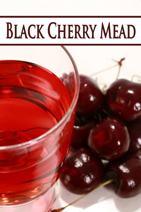 Black Cherry Moonshine Recipe, Cherry Mead Recipe, Mead Drinks, Mead Wine Recipes, Homemade Mead, Mead Brewing, Yule Feast, Fruit Wine Recipes, Homemade Spirits