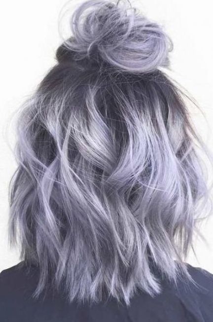 Best hair color grey silver purple lavender 47 ideas #hair Hear Color, Silver Lavender Hair, Hair Color Grey Silver, Lavender Hair Colors, Short Ombre, Short Ombre Hair, Ash Hair, Ash Hair Color, Latest Hair Color