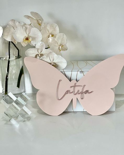 Acrylic Event/Nursery singage’s Instagram post: “15% OFF code : YAY15 🥰” Acrylic Butterfly, Name Plaque, Nursery Inspo, Name Sign, Name Signs, Gift Registry, Party Decor, Nursery Decor, Decorative Items