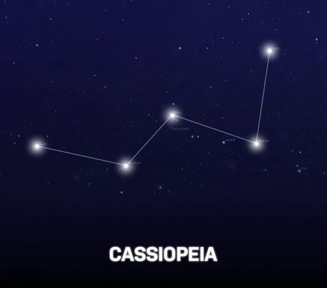 The stars in the constellation Cassiopeia make a "W" shape. More information about this constellation in the night sky. Zodiac Constellation Tattoo, Star Beings, Cassiopeia Constellation, Air Force Wallpaper, Star Constellation Tattoo, Astronomy Constellations, Room 2023, Constellation Tattoo, Zodiac Sign Tattoos