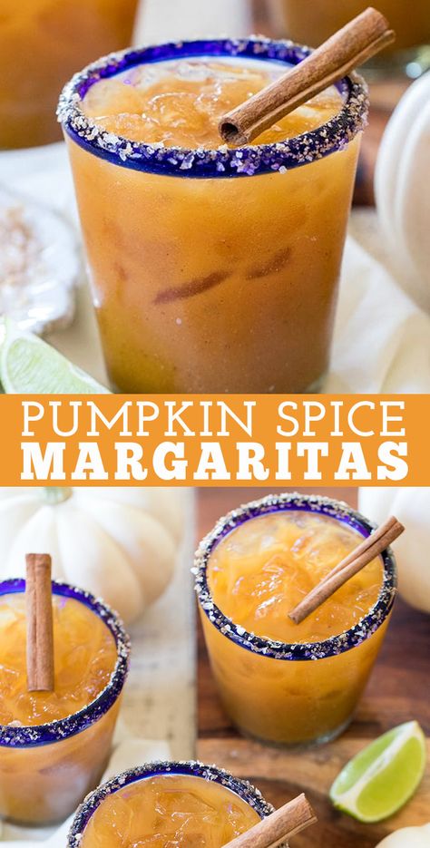 October Mixed Drinks, Pumpkin Spice Margarita Recipe, Fall Cocktails Margarita, Pumpkin Tequila Drinks, Pumpkin Mixed Drinks, Pumpkin Margarita Recipe, Wine In Pumpkin, Pumpkin Puree Cocktails, Pumpkin Liquor Drinks