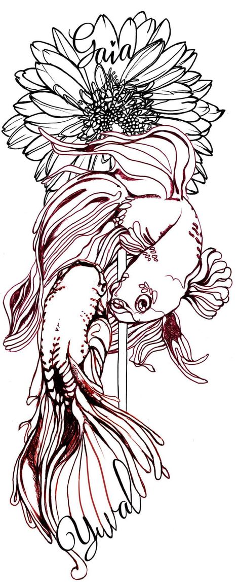 Fighter Fish Tattoo, Fighter Fish, Anatomical Tattoos, Gerbera Flower, Beta Fish, Fish Tattoo, Fish Tattoos, Flower Tattoo, Tattoo Ideas