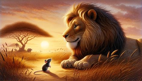 The Lion and the Mouse - A play for children - Drama Start Lion And Mouse, The Lion And The Mouse, Drama For Kids, Lion And The Mouse, Rabbit Pictures, Mouse Illustration, Hoot Owl, Animal Groups, Very Scary