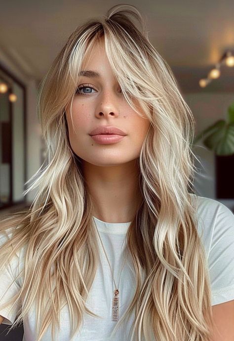 Long Blonde Hair Cuts, Long Fine Hair, Blonde Layered Hair, Haircuts For Long Hair With Layers, Blonde Haircuts, Blonde Hairstyles, Blonde Hair Inspiration, Haircuts For Medium Hair, Long Blonde