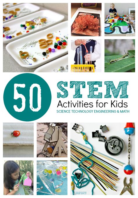 STEM Activities for Kids featured at The Educators' Spin On It Stem Activities For Kids, Science Technology Engineering Math, Steam Ideas, Stem Resources, Teaching Stem, Kid Science, Stem For Kids, Stem Challenges, Stem Projects