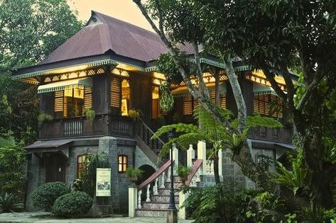 Classic Filipino House, Old Filipino Houses Exterior, Filipino Inspired House, Filipino Architecture Old Houses, Modern Traditional Filipino House, Myanmar House Design, Filipino Traditional House, Traditional Filipino Architecture, Filipino Style House