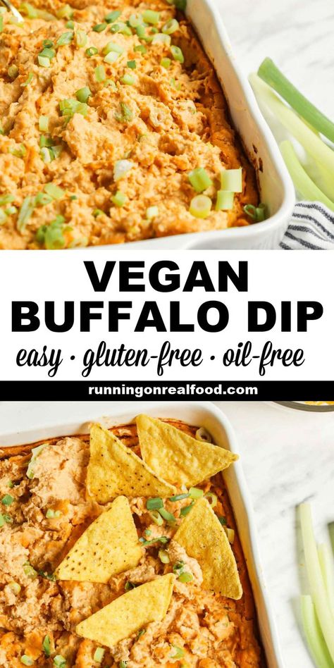 Vegan Buffalo Dip, Vegan Dip Recipes, Vegan Finger Foods, Vegan Apps, Buffalo Dip, Vegan Appetizers Recipes, Vegan Party Food, Vegan Snack Recipes, Plant Based Snacks