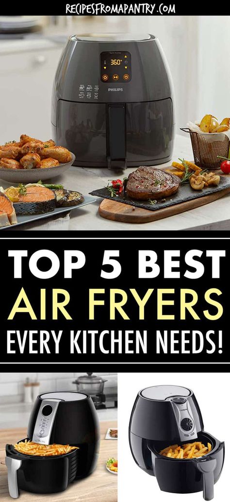 This list of the 5 Best Air Fryers every kitchen needs gives you everything you need to know when selecting the perfect air fryer to buy. If you are looking for a healthy way to give your food that special crunch, these are the air fryers for you! Easy Air Fryer buyers guide. Click through to get this awesome air fryer review list!! #airfryer #airfryerreviews #holidaygifts #airfryertips #gift #reviews #kitchenmusthaves #airfryertips #kitchengadgets Fryer Machine, Holiday Lifestyle, Air Fryer Review, Best Air Fryer, Homemade Food Gifts, Best Air Fryers, Christmas Food Gifts, Kitchen Needs, Easy Air Fryer