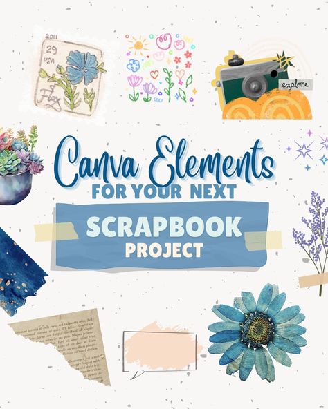 Really love how Canva has these million elements we could all use for our designs and projects. 🌷 Here’s a few sets of elements you can use for your next scrapbook projects. 🌸 Let me know if you want more of this. I’ve discovered more of different types of designs and will share with you soon! 🤗 #canva #tipsandhacks #canvadesign #canvaelements #designelements #digitalproducts #digitalproductseller #canvaforbeginners #digitalproductsforbeginners #digitalmarketing #graphicdesign #scrapbook #... Canva Scrapbook Elements, Canva Scrapbook, Canva Design, Scrapbook Inspiration, Scrapbooking Projects, Different Types, Let Me Know, Digital Scrapbooking, Design Elements