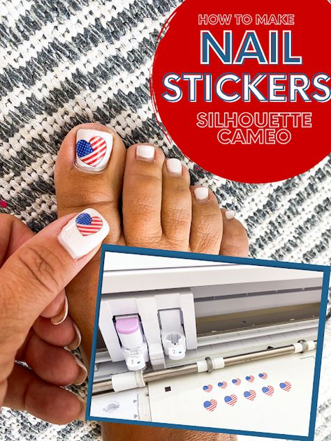 How to Make Nail Decals: Sticker Sheets and Silhouette CAMEO Silhouette Nails, Silhouette School Blog, Nail Decals Diy, Cameo Crafts, Epoxy Cups, Silhouette Cameo Crafts, Nail Vinyls, Silhouette School, Silhouette Cameo Tutorials