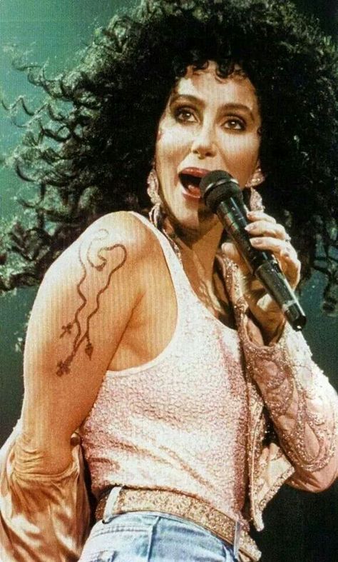 This one too! Cher Tattoo, Iconic Cher, 70s Cher, Witches Of Eastwick, Cher 70s, The Witches Of Eastwick, Cher And Sonny, David Geffen, Merv Griffin