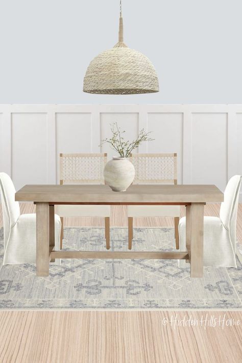 Coastal Dining Room Design Board Coastal Chic Dining Room Table, Pure Salt Interiors Dining Room, Modern Coastal Farmhouse Dining Room, Dining Room Beach House, Reed Extending Dining Table, Coastal Dining Room Ideas, Modern Coastal Dining Room, Coastal Farmhouse Dining Room, Costal Farmhouse