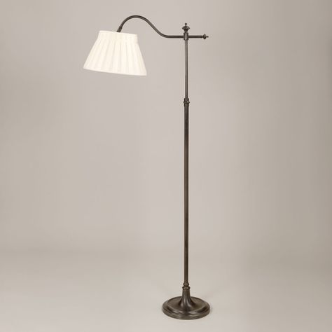 Melrose Swan Neck Floor Lamp - Vaughan Designs Dark Academia Home, Bronze Floor Lamp, Traditional Floor Lamps, Printed Candles, Candle Shades, Swan Neck, Contemporary Accessories, Outdoor Candles, Floor Light