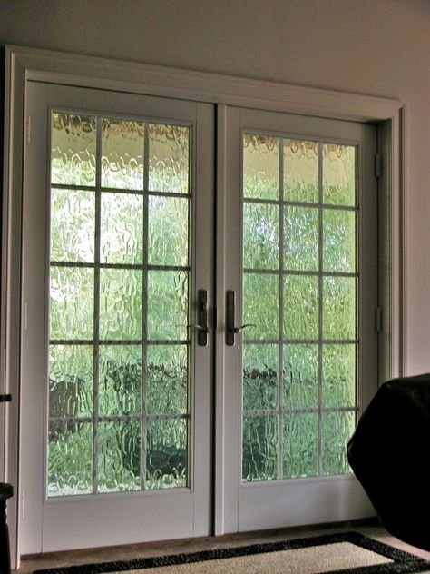 Decorative Glass Solutions - Custom Stained Glass & Custom Leaded Glass Windows, Doors & more - Home Stained Glass Patio Doors, Home Office French Doors, Townhouse Aesthetic, Textured Glass Door, Office French Doors, Glass Window Design, Hacienda House, Window Decor Ideas, Diy Interior Doors