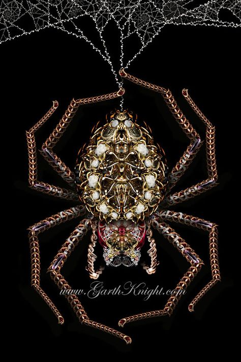 http://www.garthknight.com/ Scorpion Jewelry, Jeweled Spider, Animal Themed Jewelry, Natural Form Art, Spider Crafts, Spider Jewelry, Beaded Spiders, Form Art, Spider Art