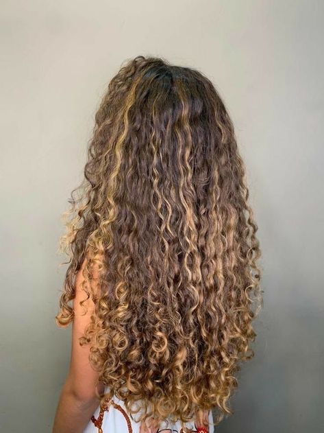 Curly Hair With Highlights, Curly Hair Goals, Blonde Highlights Curly Hair, Highlights Curly, Dyed Curly Hair, Blonde Locks, Highlights Curly Hair, Hair With Highlights, Long Human Hair Wigs