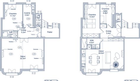 Réhabilitation d'un appartement de 60 m2 à Paris - projet NOTRE DAME, BARDIN ARCHITECTE - Côté Maison Notre Dame, Paris, France, Architecture, How To Plan