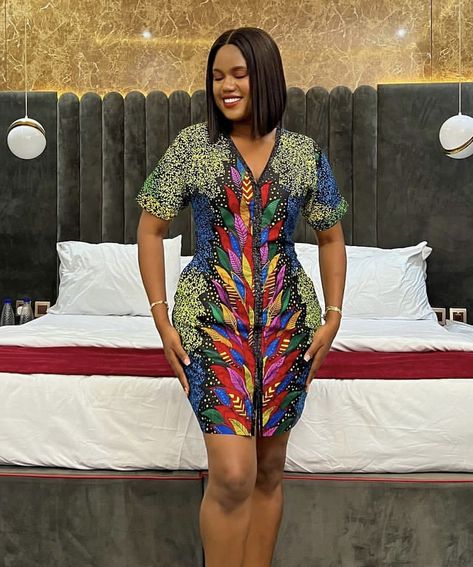 Simple But Classy Ankara Styles, Simple Ankara Dresses Casual, Free Ankara Short Gown Styles, Free Short Ankara Gown Styles, Simple Free Gown Styles, Ankara Short Gown Style 2024, Ankara Casual Styles, Simple Short Ankara Gowns, Straight Dress Styles