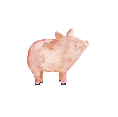 Watercolor Animals Easy, Piglet Watercolor, Light Widgets, Watercolor For Kids, Cute Watercolor Animals, Pig Watercolor, Watercolor Light, Pig Painting, Baby Pig