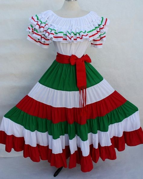 Classic mexican dress Mexico Dress, Mexican Quinceanera Dresses, Traditional Mexican Dress, Mexican Party Theme, Mexican Fashion, Charles Jourdan, Mexican Outfit, Long Sleeve Wedding Dress Lace, Mexican Party