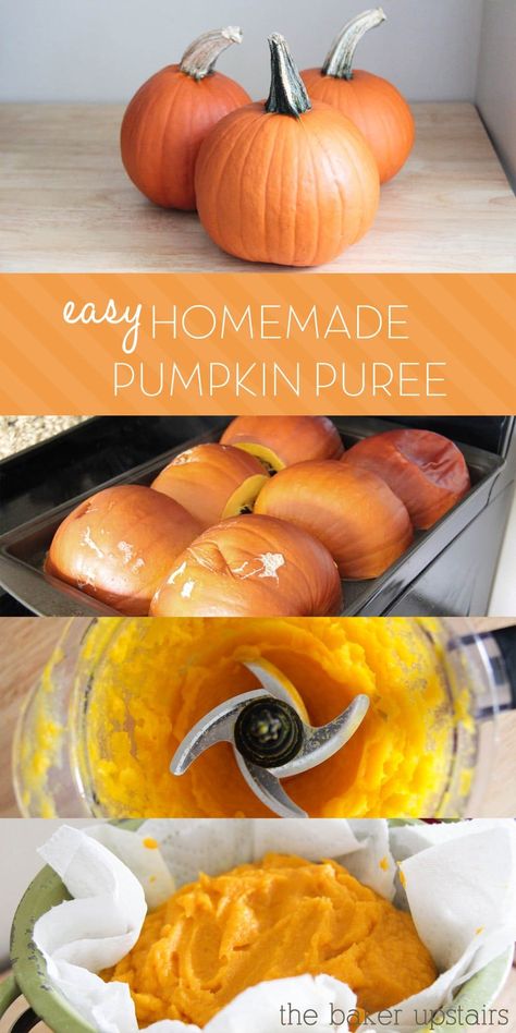 Make Pumpkin Puree, Pumpkin Puree Recipes, Kitchen Basics, Homemade Pumpkin Puree, How To Make Pumpkin, Homemade Pumpkin, Food Pantry, Holiday Food, Food Stuff