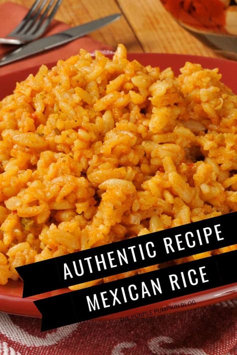 Mexican Rice With Sazon Goya, Oven Baked Mexican Rice, Easy Cheesy Mexican Rice, Make Ahead Mexican Rice, Sazon Rice, Authentic Mexican Rice Recipe, Shark Party Foods, Cheesy Mexican Rice, Homemade Mexican Rice