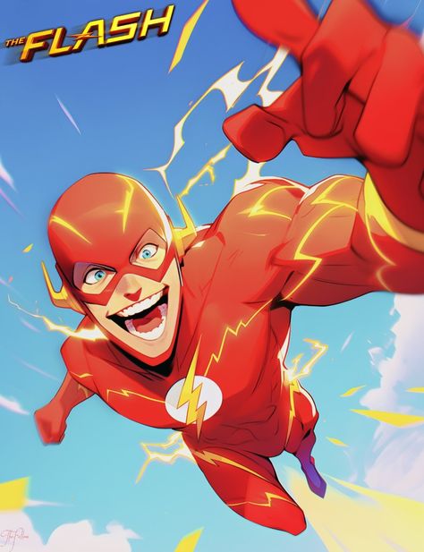 The Flash Fanart, Flash Fanart, Dc Flash, Flash Family, Flash Drawing, Superhero Artwork, Flash Dc Comics, Flash Comics, Dc Art