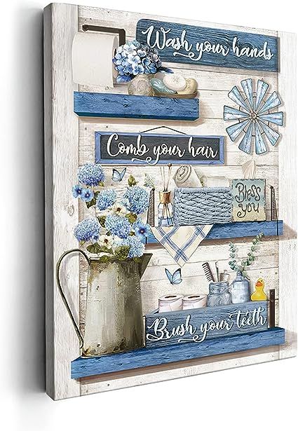 Cute Bathroom Signs, Bathroom Wall Decor Art, Decor Baie, Signed Artwork, Farmhouse Bathroom Decor, Bathroom Pictures, Bathroom Art, Bathroom Wall Decor, Painting Bathroom