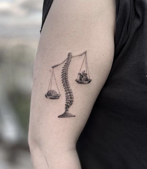 Libra Tattoo Ideas Unique, Libra Tattoo Ideas For Women, Libra Tattoo Ideas, Tricep Tattoo, Law Tattoo, Tricep Tattoos, Tattoo Ideas Unique, Inner Bicep Tattoo, Libra Tattoo