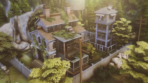 Apocalypse House, The Sims 4 Lots, Building Inspiration, Sims 4 House Design, Sims House Design, Mysterious Places, Post Apocalypse, Sims 4 Build, Sims 4 Game