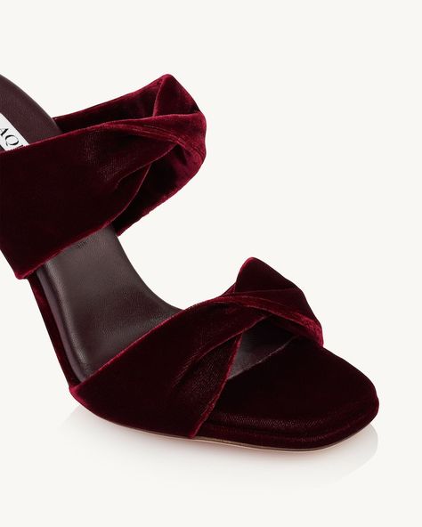 Aquazzura Heels, Velvet Sandals, Footwear Design Women, Sandal Women, Merlot, Slide Sandals, Designing Women, Designer Shoes, Open Toe