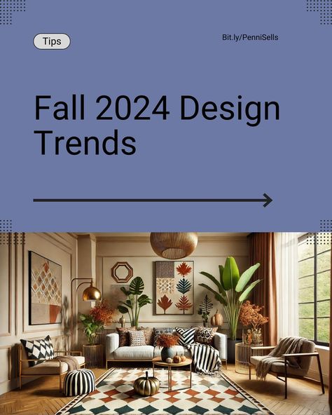 ✨ Tips for Incorporating Fall 2024 Interior Design Trends ✨ 1. Start with a Neutral Base: 🎨 Use neutral colors for walls and large furniture pieces, then add pops of trending colors and patterns through smaller decor items. 🌿 2. Mix and Match: 🎭 Don’t be afraid to combine different styles and textures. This creates a more dynamic and personalized space. 🎨 3. Focus on Comfort: 🛋️ As the weather cools down, prioritize comfort with plush textiles, cozy throws, and comfortable seating. 🕯️ 4.... Fall 2024 Interior Color Trends, Interior Design Trends Fall 2024, Mix And Match Furniture, 2024 Interior Design Trends, Colors For Walls, 2024 Interior Design, Trending Colors, Inviting Home, Cozy Throws