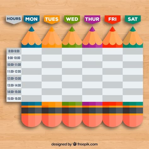 Time Table Decoration Ideas For School, Timetable Ideas For Classroom, Time Table Design, Educational Posters For Kids, Timetable Design, Timetable Ideas, Class Timetable, Timetable Template, Table Chart