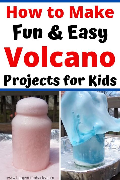 Kids Volcano Experiment, Experiments For Kids Easy, Volcano For Kids, Make A Volcano, Volcano Projects, Making A Volcano, Volcano Experiment, Easy Stem, Indoor Games For Kids