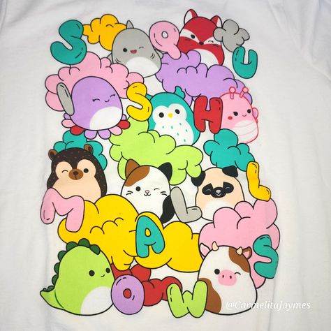 Brand New With Tags Official Squishmallows - Kids T-Shirt White Short Sleeve With Squishmallows!! Sizes Available - Xtra Small - 2 Medium - 1 Large - 1 Everything In My Closet Bogo 50% Off Listed Prices All Jewelry Priced $25 & Under Are 2/$30 Free Shipping On Orders Over $65 Ships Same Day Free Gifts With Every Order!! Free Squishmallow Gifts With Every Squishmallow Order!!! The Bigger The Order, The Bigger The Gift Squishmallow Birthday Shirt, Squishmallow Shirt, Squishmallow Art, Squishmallows Birthday Party, Squishmallows Birthday, Squishmallow Party, Tshirt Graphics, Doll Diy Crafts, Roblox Shirt