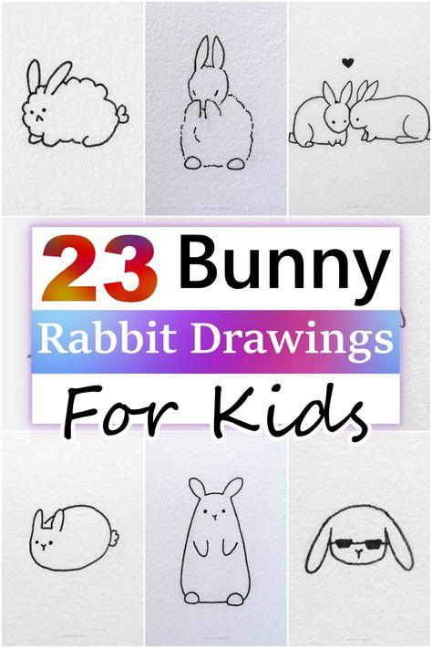 These 23 bunny rabbit drawing ideas cover the spectrum of this beloved creature, from very simple sketches to detailed renderings. Rabbit Outline Drawing, Bunny Doodle Simple, Easy Bunny Drawing Simple, How To Draw A Bunny Easy, Rabbits Drawing, Simple Bunny Drawing, How To Draw A Rabbit, Bunny Sketch, How To Draw A Bunny