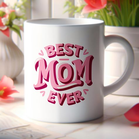 Mother's Day Mug, Best Mom Ever Gum 11oz | 018 by Tematify on Etsy Mother's Day Mugs, Best Mom Ever, Best Mom, Gift Registry, Mother’s Day, Mother's Day, Gum, Mothers Day, Calligraphy