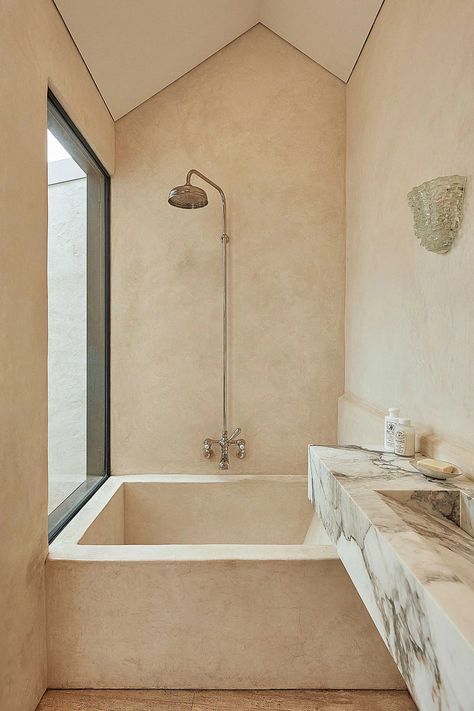 10 built-in bathtubs for a more stylish, minimalist bathroom | Livingetc Build In Bathtub, Egypt Apartment, Concrete Bathtub, Bath Surround, Built In Bathtub, Built In Bath, Small Bathtub, Bathroom Layouts, Wellness Center