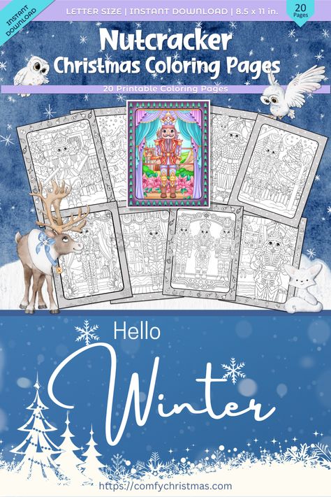 Printable Nutcracker Coloring Pages Nutcracker Coloring Pages Free Printable, Nutcracker Printables, Nutcracker Coloring Pages, Printable Nutcracker, Christmas Coloring Pages, Nutcracker Christmas, Free Christmas, Printable Coloring Pages, Coloring Sheets