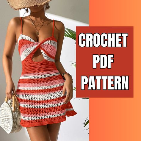 Crochet Summer Dress Pattern DIY Pattern Summer Dress PDF Pattern, Crochet Sundress, Modern Crochet - Etsy Canada Summer Crochet Dress Pattern, Crochet Summer Dress Pattern, Crochet Sundress, Crochet Summer Dress, Pattern Summer Dress, Crochet Beachwear, Summer Dress Pattern, Crochet Wear, Dress Pdf Pattern