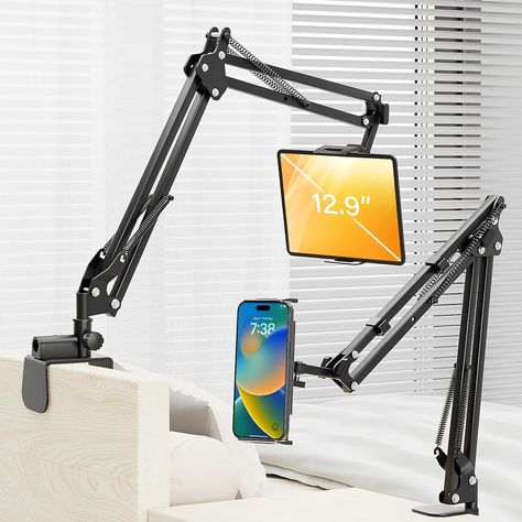 Ipad Bed Stand, Ipad Holder For Bed, Power Cord Storage, Adjustable Tablet Stand, Pc Holder, Mechanical Arm, Support Ipad, Ipad Holder, Samsung Tab