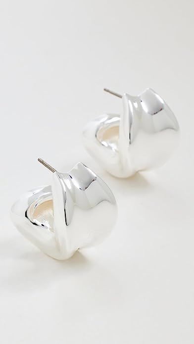 Polished, silver-tone finish Post closure High Fashion Jewelry, Jenny Bird, Polish Silver, Pink Brand, White Earrings, China Fashion, Accessories Jewelry, Jewelry Pieces, Metallic Silver