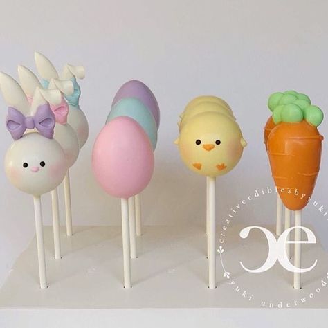 Yuki Underwood on Instagram: "#eastercakepops #easter #creativeediblesbyyuki #cakepops Cake pop stand by @brpboxshop Bunny ear silicone mold by @lollicakesbyella Cake pop mold by @mylittlecakepopmolds" Easter Cake Balls, Cake Pops Stand, Cake Pop Stand, Diy Cake Pops, Easter Cake Pops, Cake Pop Designs, Easter Sweets, Cake Pop Stands, Cake Pop Recipe