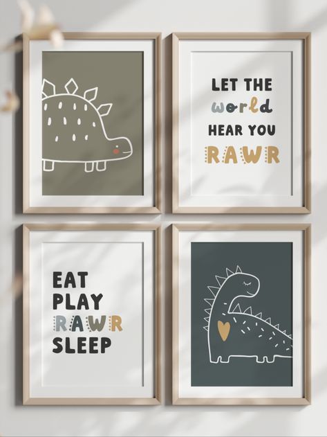 Dino Room Kids Boys, Baby Dinosaur Nursery, Dinosaur Boys Room, Dinosaur Kids Room, Dino Nursery, Baby 2024, Dinosaur Prints, Dream Nursery, Dinosaur Room