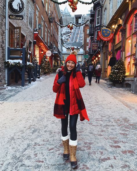 old town quebec canada best places to visit in December Canada Winter Fashion, Fall Maxi Skirt Outfits, Maxi Skirt Fall, Canada Winter, Nyc Winter Outfits, Snow Outfits, December Outfits, Canada Fashion, Chic Winter Outfits