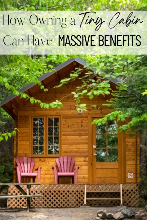 Rental Cabin Ideas, Small Cabins On A Budget, Diy Tiny Cabin, Livable Sheds, Big Glass Windows, Mini Cabins, Building A Small Cabin, North Carolina Cabins, Remote Cabin