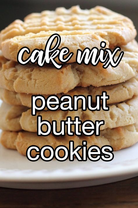 Cake Mix Peanut Butter Cookies - Peanut butter cookies are the perfect blend of salty and sweet. And when you add in the fact that they're made with a cake mix, well, you've got a recipe for success. | CDKitchen.com Peanut Butter Cookies From Cake Mix Recipes, Peanut Butter Cake Mix Cookies Recipes, Cake Mix Peanut Butter Cookies Easy, Cake Mix Cookies Peanut Butter, Peanut Butter Cookies With Cake Mix Easy, Yellow Cake Mix Peanut Butter Cookies, Peanut Butter Cookies Cake Mix Recipe, Cake Mix Cookies 3 Ingredient, Cake Mix Peanut Butter Cookies