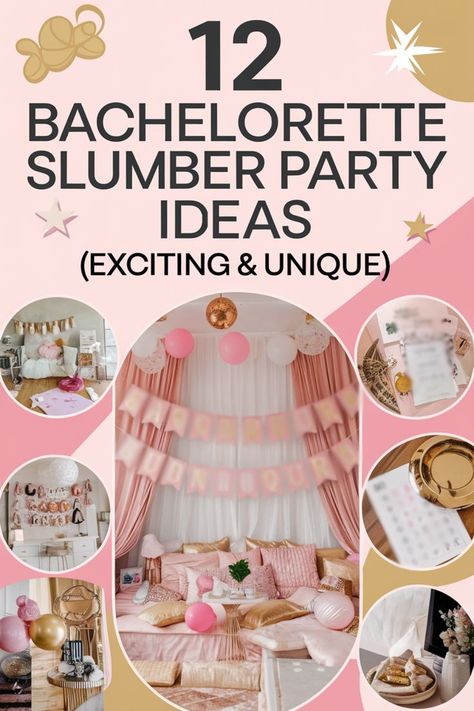 Bachelorette slumber party ideas for fun, relaxing pre-wedding nights. Bachelorette Slumber Party, Bachelorette Slumber Parties, Slumber Party Ideas, Ultimate Bachelorette Party, Unique Themes, Pub Crawl, Slumber Party, Pajama Party, Bachelorette Parties