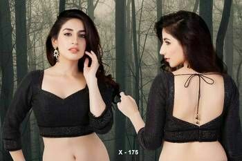 Simple saree blouse Latest Saree Blouse Designs, Front Blouse Designs, Black Blouse Designs, Latest Saree Blouse, Sleeveless Blouse Designs, Cotton Blouse Design, Backless Blouse Designs, Traditional Blouse Designs, Latest Model Blouse Designs